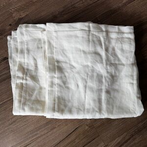 Linen euro pillow shams cream off white
